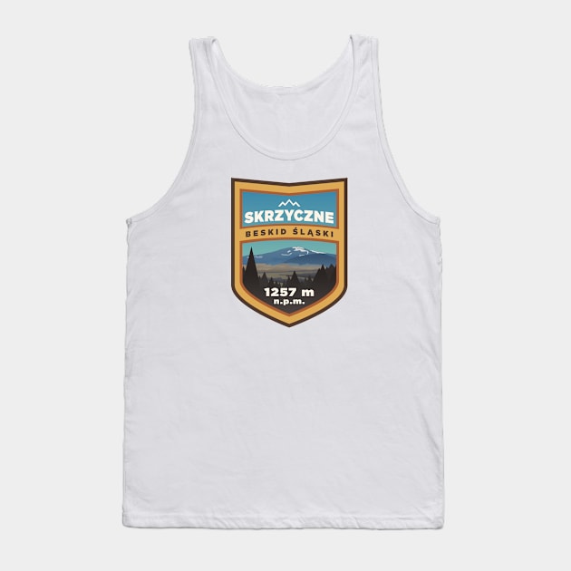 Skrzyczne Mountain, Beskid Śląski - Poland badge Tank Top by Cofefe Studio